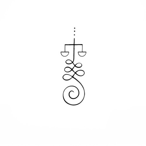 Unalome/Libra Scales Wrist Tattoo Design by LunaMia