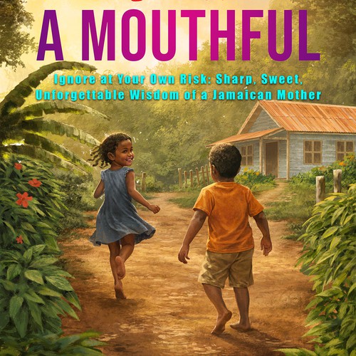 "Grounded, Inviting and Real Illustration for: Mama Said a Mouthful" winning Book cover
