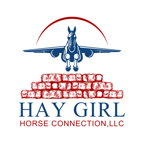 High flying horse showing athleticism - Go GET THEM ATTITUDE to sell Hay on website Design by Rziko1