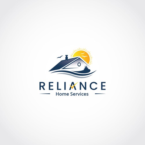 Logo for Reliable and Trustworthy Home Services Company Located on the Beach Design by Guavanaboy