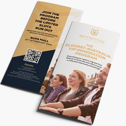 Design Trifold Pamphlet for Premium Education/Immigration Organisation Design by _Blue_