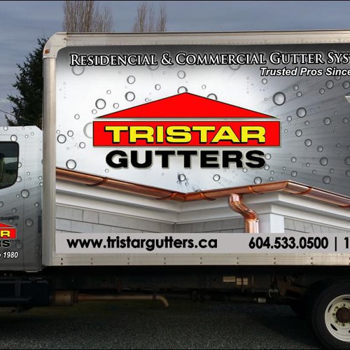 Tristar Gutter truck vehicle wrap (I AM HAVING A PRO INSTALL WRAP) Design by T i f a n y' s