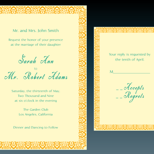 Letterpress Wedding Invitations Design von Marieke-Louise