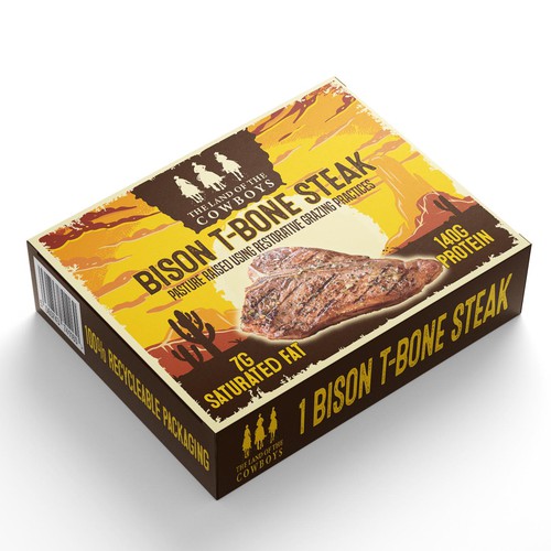 BISON T-BONE STEAK - FROM THE LAND OF THE COWBOYS Design by Kumar_85