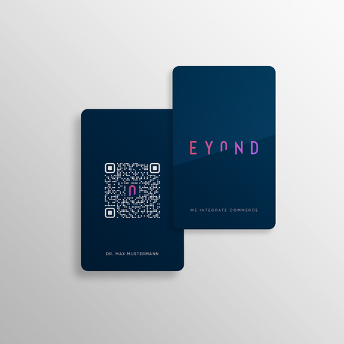 Visitenkarte mit QR Code Design by Jinjala