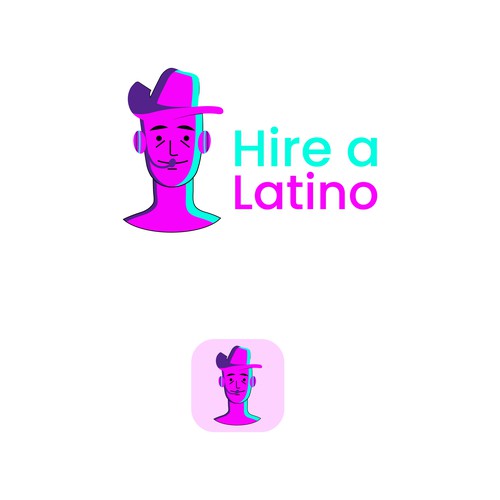 Powerful design for our software platform logo about hiring remote latino workers Design by Faisu Graphics