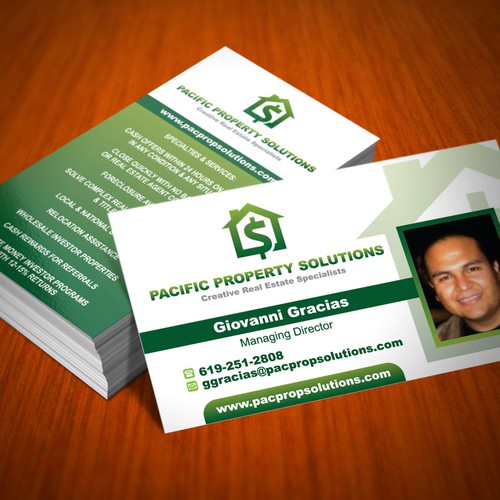 Create the next business card for Pacific Property Solutions! Design by Direk Nordz