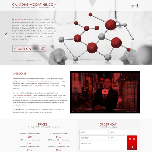 Create a professional landing page that sells a pharmaceutical drug to
health practitioners Design by A.D.S