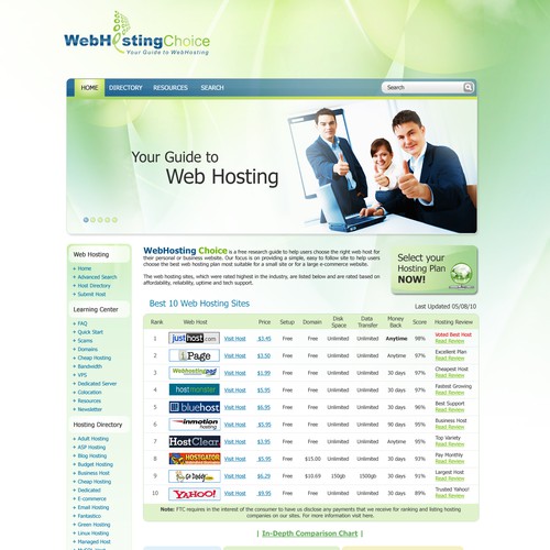 Redesign WebHostingChoice.com Design by shwe