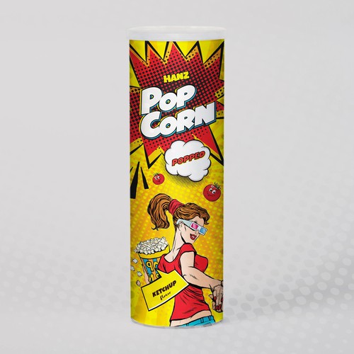 Premium Quality Popped Pop Corn Packaging Design réalisé par Dimario Moretti