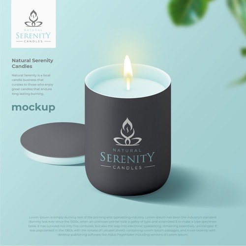 "Design a candle logo for all natural soy wax to appeal to everyone" Design by GAJNI