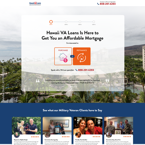 Landing page design contest entry by FA Design Idea