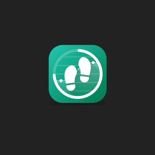 Icono o botón propuesta en el concurso por Reygie Selma