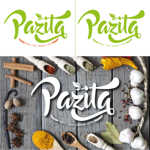 buscando un logo para Pazita, que quiere dar sabor en la cocina Design by DWOLF EG