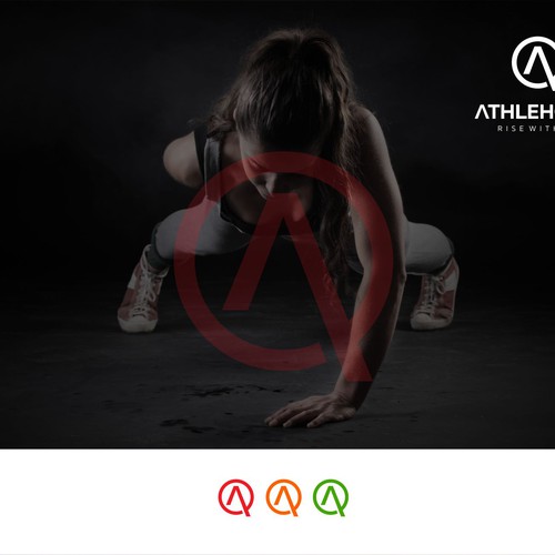 Logo for "Athleholic" — website and app for athletes, trainers, and people interested in sports. Design by DK@99