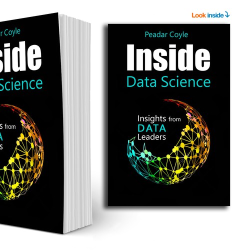 Design a cool, trendy ebook cover for 'Inside Data Science'. Design by Merc Studio