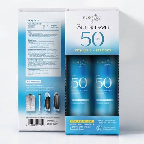 Designs | 2 pack sunscreen | Product packaging contest
