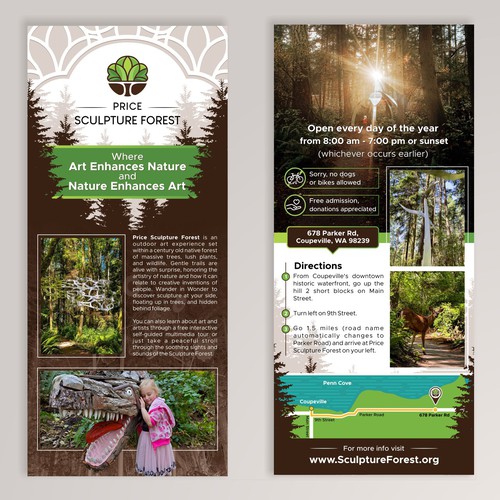 Enticing Rack Card for Unique and Fun Sculpture Park Nature Preserve Design by mindtrickattack
