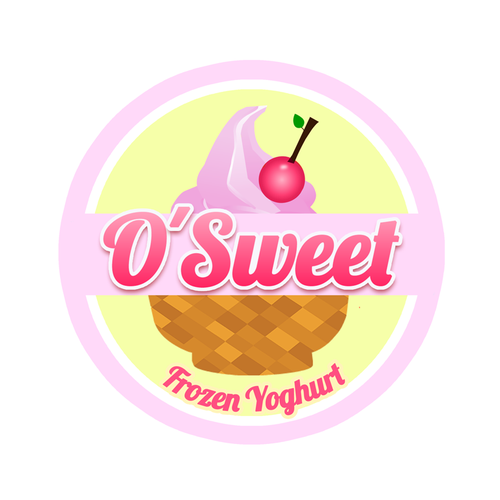 logo for O'SWEET    FROZEN  YOGURT Ontwerp door Elinskoog474