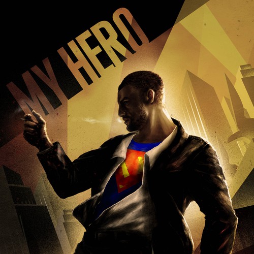 Design Create a Superhero graphic novel cover for a dramatic novel di B-Ro