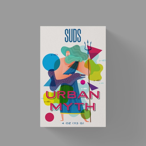 SUDS™ Bar Soap Packaging with Custom Illustrations - 5 Box Series Design by kex_