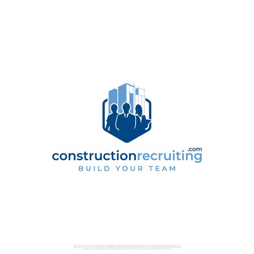 constructionrecruiting.com logo to appeal to construction companies who need to find great talent Design by Lyna™