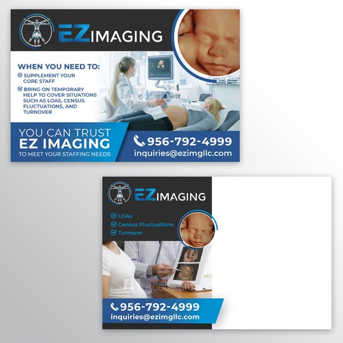 ULTRASOUND STAFFING CARD/FLYER Design by Bluebubble