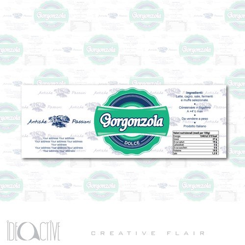 Design a product label set for an Italian Cheese Ontwerp door Ideactive