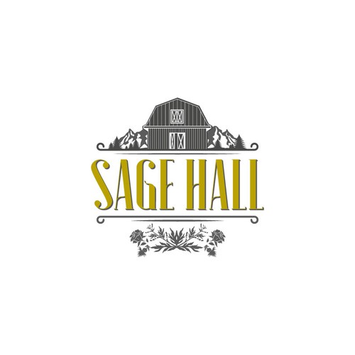 Sage Hall - Country Swing Dance & Wedding Venue Logo Design réalisé par Mararti