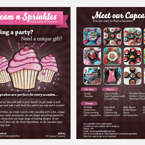 Cupcake Flyer for Cream n Sprinkles デザイン by iGreg