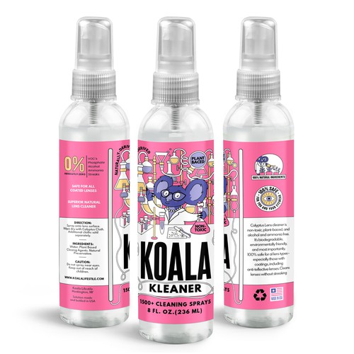 Designs Redesign Koala Kleaner Product label contest