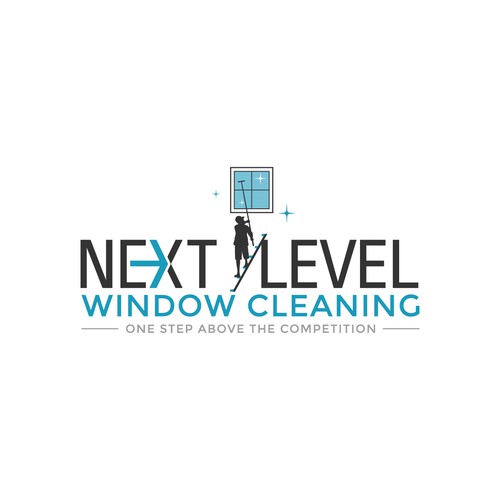 eye-catching window cleaning logo, appeals to homeowners. Design by Elite Craters