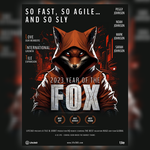 Life360 2023 Year of the Fox Poster Design by Anurag D. Designer