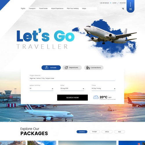 Airport Website | Web page design contest