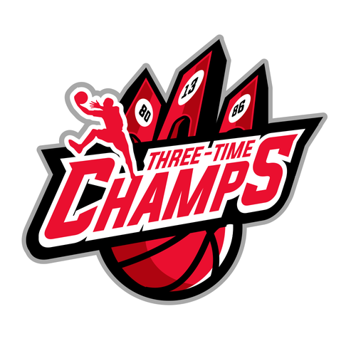 Basketball Logo for Team 'Three-Time Champs' - Your Winning Logo Featured on Major Sports Network Design by Argim