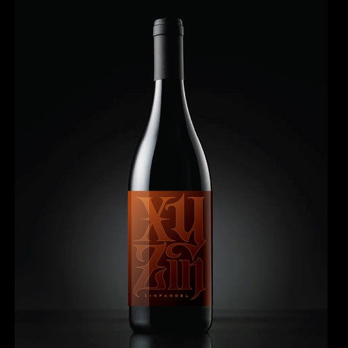 Diseño de Gothic Old Vine Zinfandel Wine Label de gcsgcs