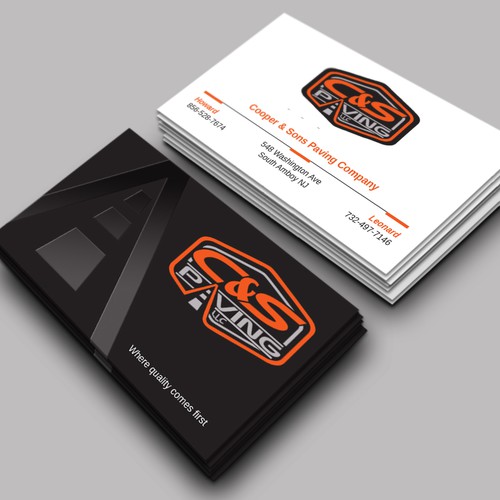 Design We are an asphalt paving company  card with character, style, stands out from everyone nothing bland no white ,add stuff por LAXMI DESIGNHUB