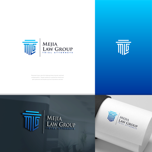 Modern, sleek law firm logo and branding Design by n a r e n d r a