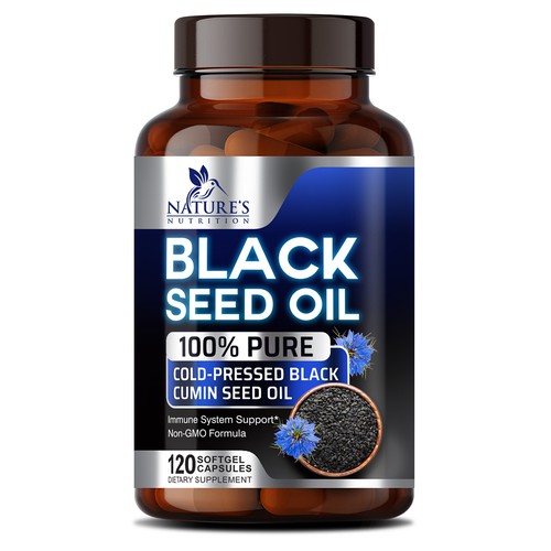 Natural Black Seed Oil Design Needed for Nature's Nutrition Design by sapienpack