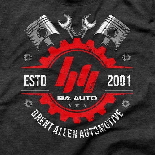 For Auto Repair Shop, looking for a cool auto related design to use with our logo for a t-shirt design.  Abstract prefer Design by H A N A