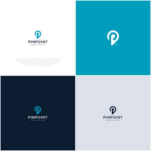 technical business consulting logo showing expertise for PINPOINTing the right problem to solve. Design by METAFORA_