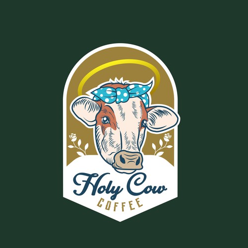 Design an Eye Catching Country Vibe Coffee Logo for "Holy Cow Coffee" Design by ifux