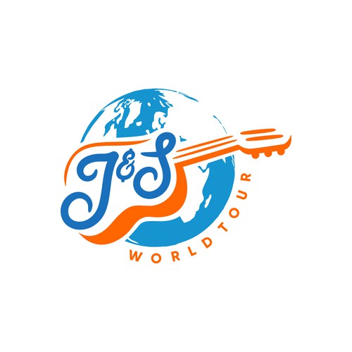 "world Tour" themed logo for a traveling family of 23 Design by Akhbarindo