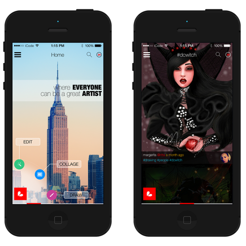 Award winning design for best in class mobile app PicsArt Design by muchanis