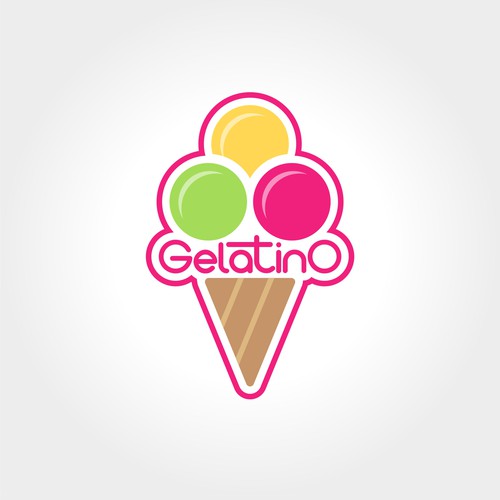 rocketstudioさんのWe need a creative interesting logo for gelato shop "Gelatino"デザイン