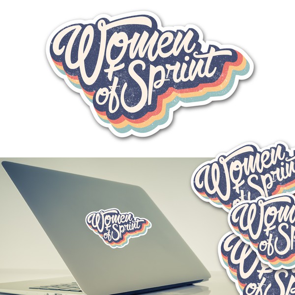 Design by NANOSstylz titled "Womens day sticker retro style"