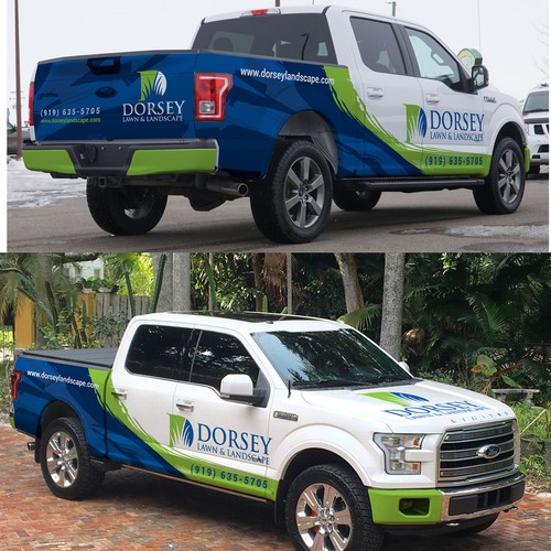 Lawn Care Truck Wrap Design - Ford F150 Crew Cab Design by RicardoRS