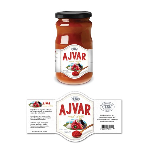 Label production for Ajvar Design by Lucky Pen