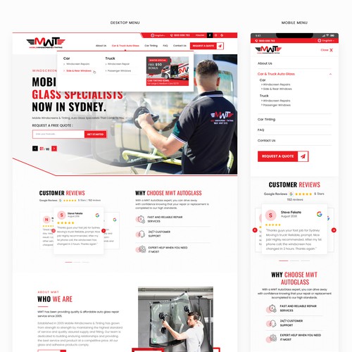 Design a clean and modern service based website home page Design by OMGuys™