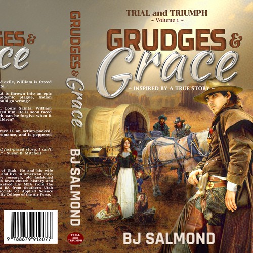 Book Cover "Grudges and Grace"  Adventure packed novel Design by SusansArt